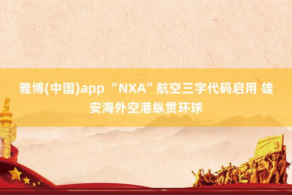 雅博(中国)app “NXA”航空三字代码启用 雄安海外空港纵贯环球