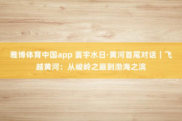 雅博体育中国app 寰宇水日·黄河首尾对话｜飞越黄河：从峻岭之巅到渤海之滨