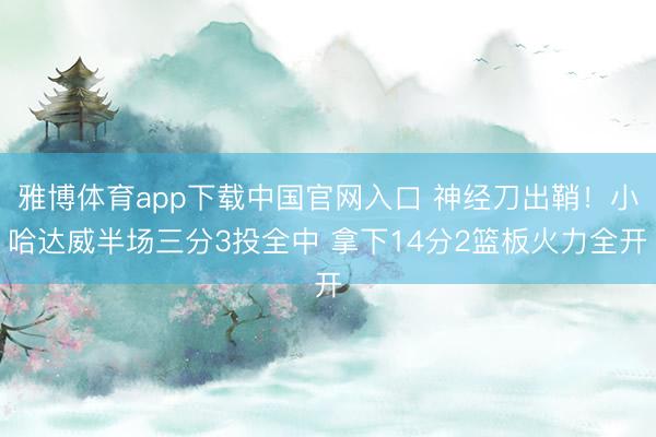 雅博体育app下载中国官网入口 神经刀出鞘！小哈达威半场三分3投全中 拿下14分2篮板火力全开
