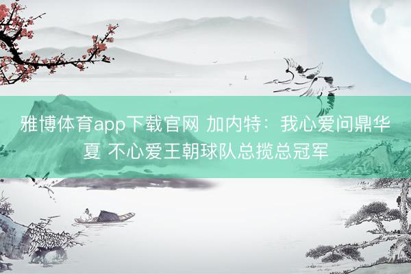 雅博体育app下载官网 加内特:我心爱问鼎华夏 不心爱王朝球队总揽总冠军